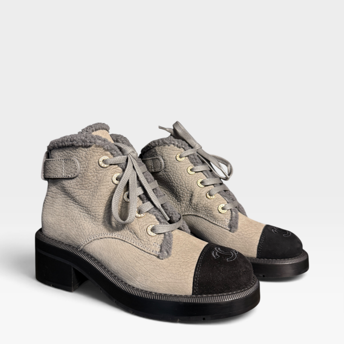 Chanel Short Shearling Lined Boots