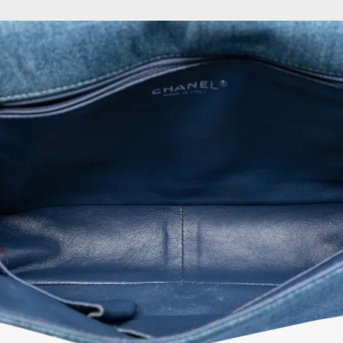 Chanel Large Quilted Denim Boy Flap Crossbody Bag