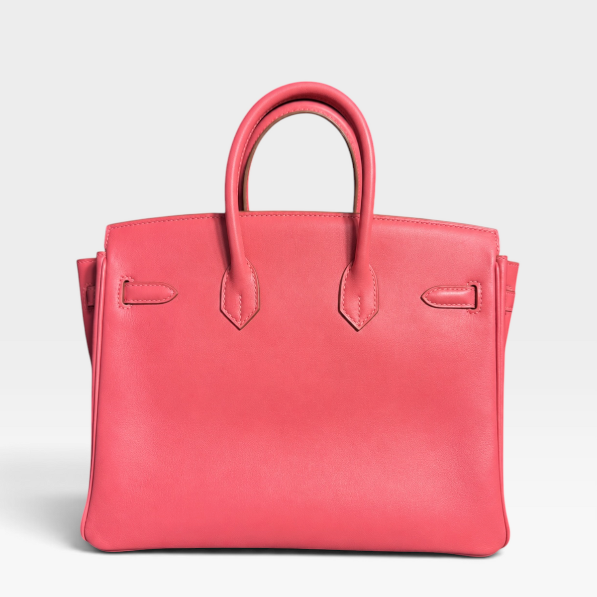 Hermès Birkin 25, Rose Chèvre Mysore, Palladium Hardware - R Stamp