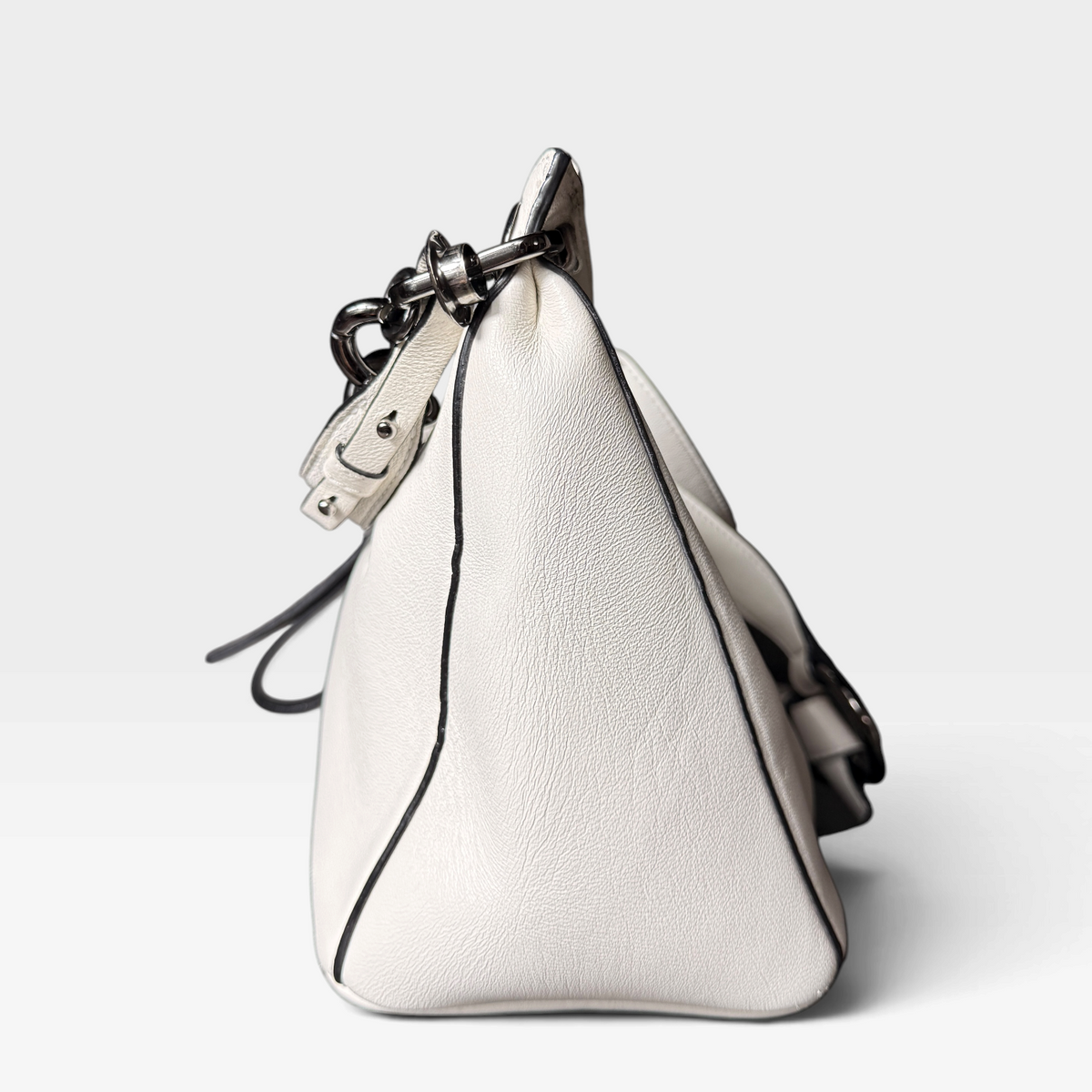 Jimmy Choo White Raven Small Hobo Bag (in box)