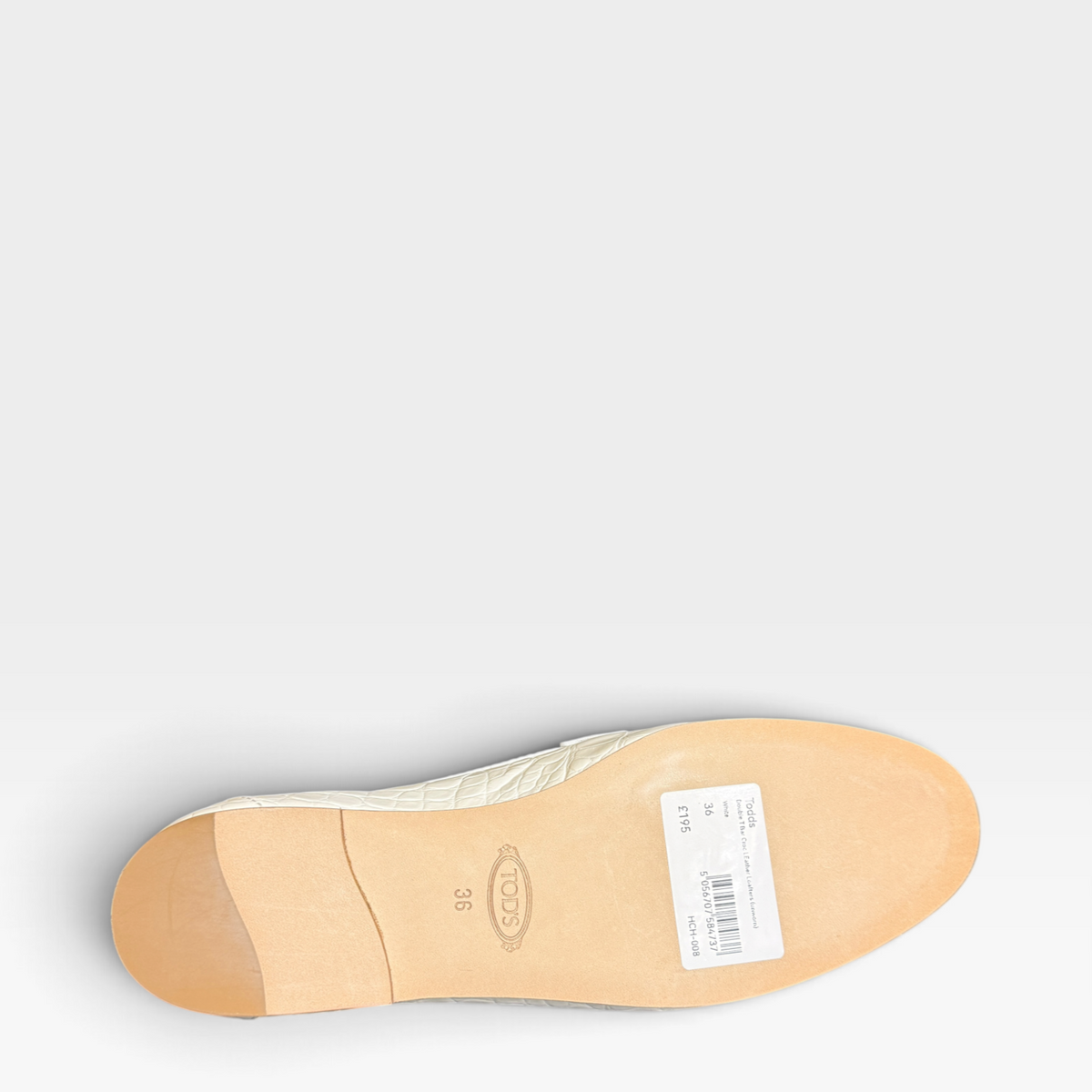 Tod's Double T Bar Croc Leather Loafers