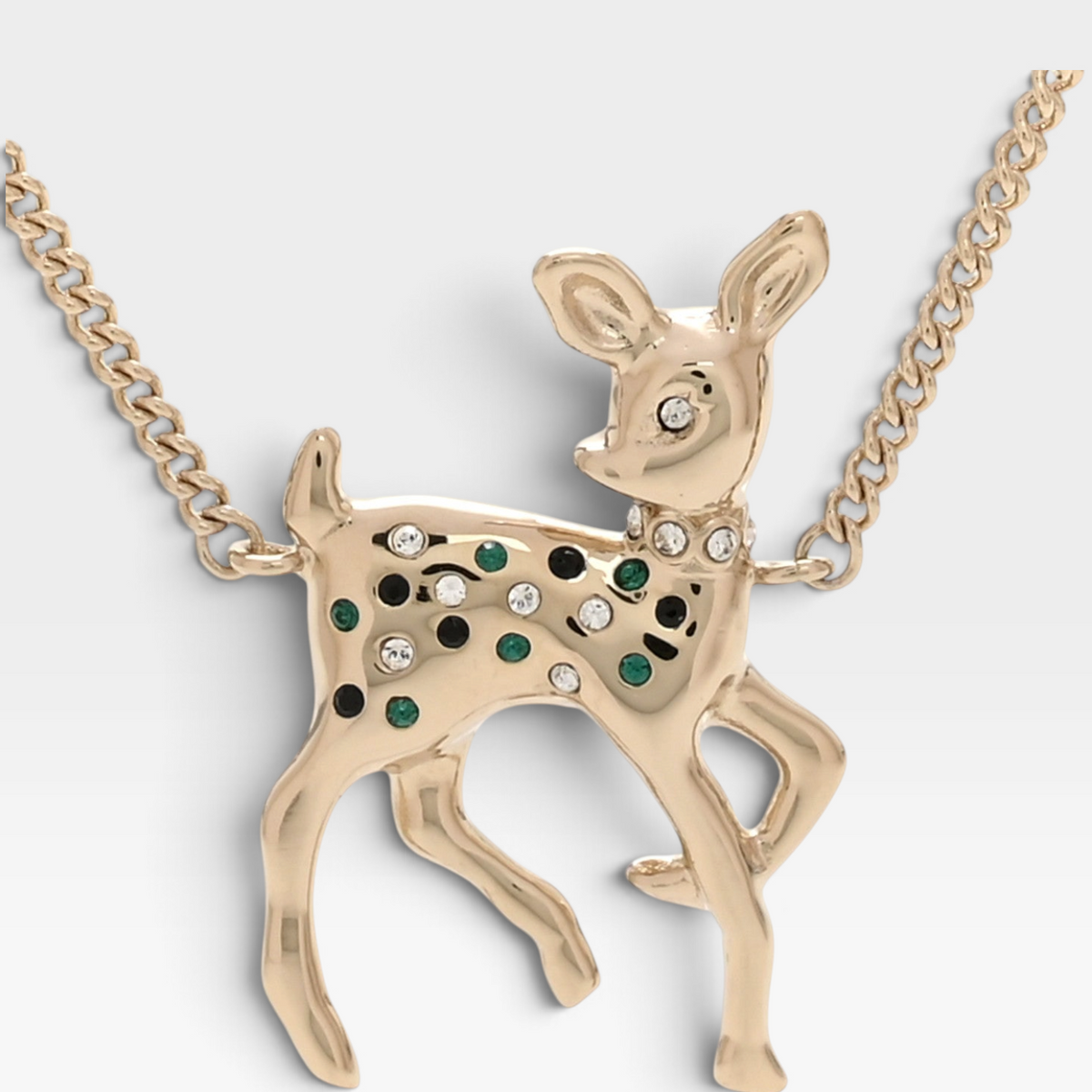 Chanel VIP Bambi Deer Crystal & Pearl Necklace Necklace