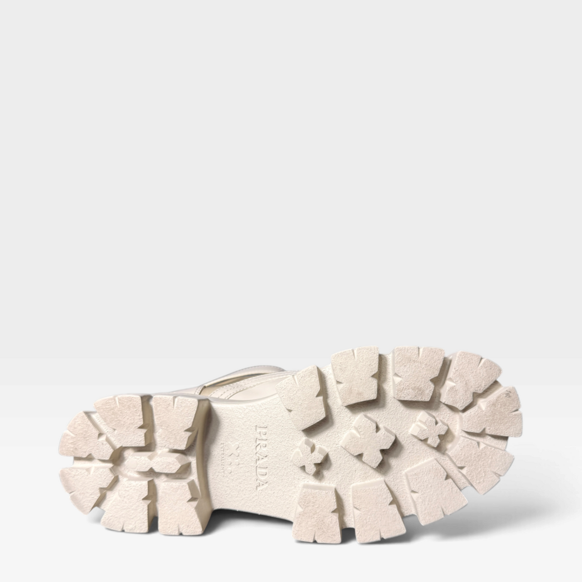 Prada Monolith Re-Nylon &amp; Leather Combat Boots with Pouch