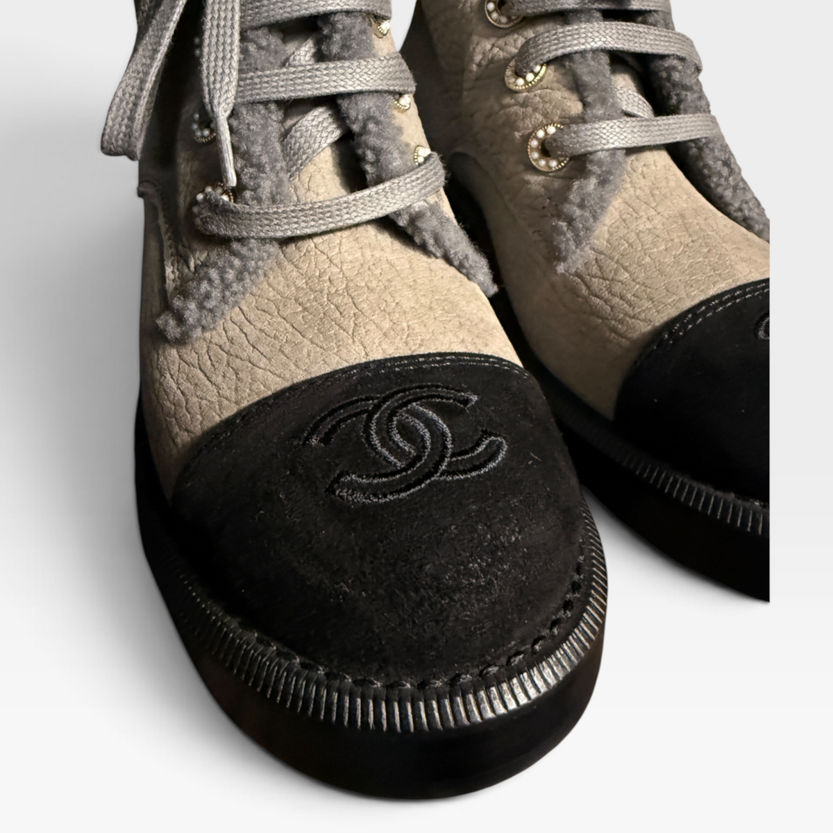 Chanel Short Shearling Lined Boots