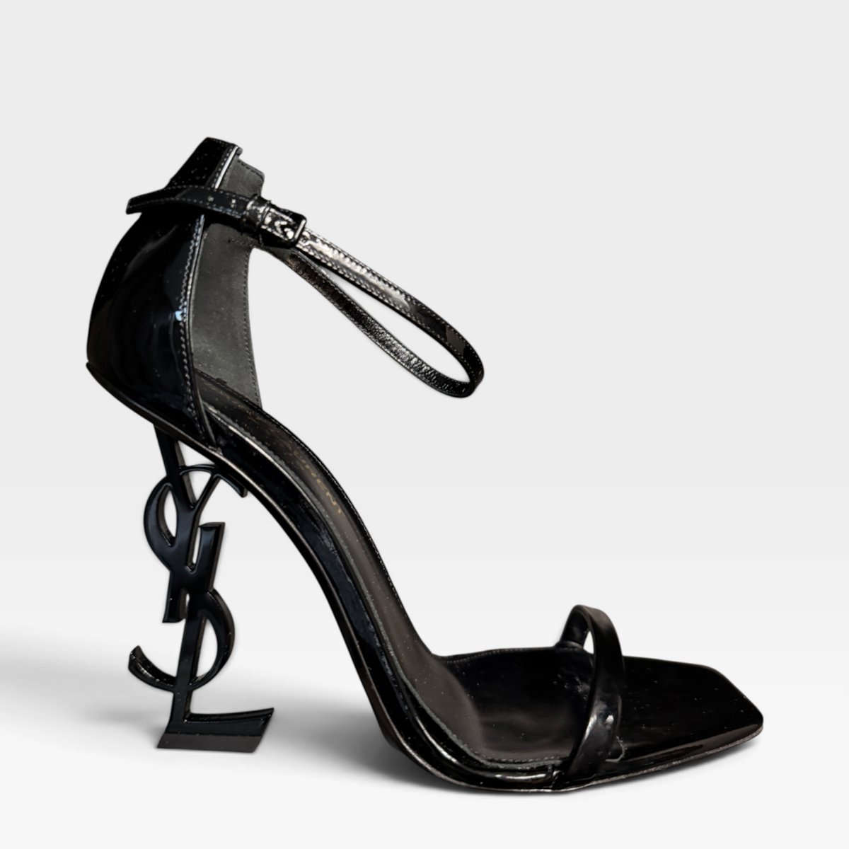 Saint Laurent Opyum Patent Logo Heels