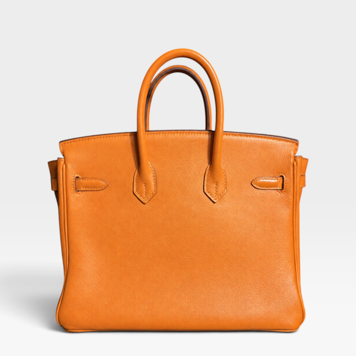 Hermès Birkin 25, Orange Clemence Leather, Palladium Hardware - M Stamp