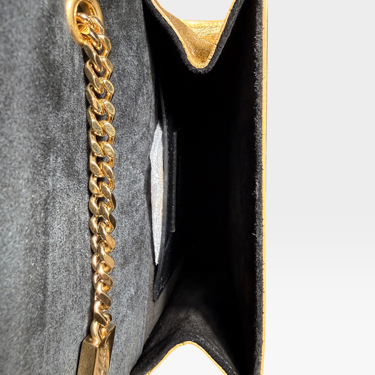Saint Laurent Kate Small Monogram Chain Bag – Gold