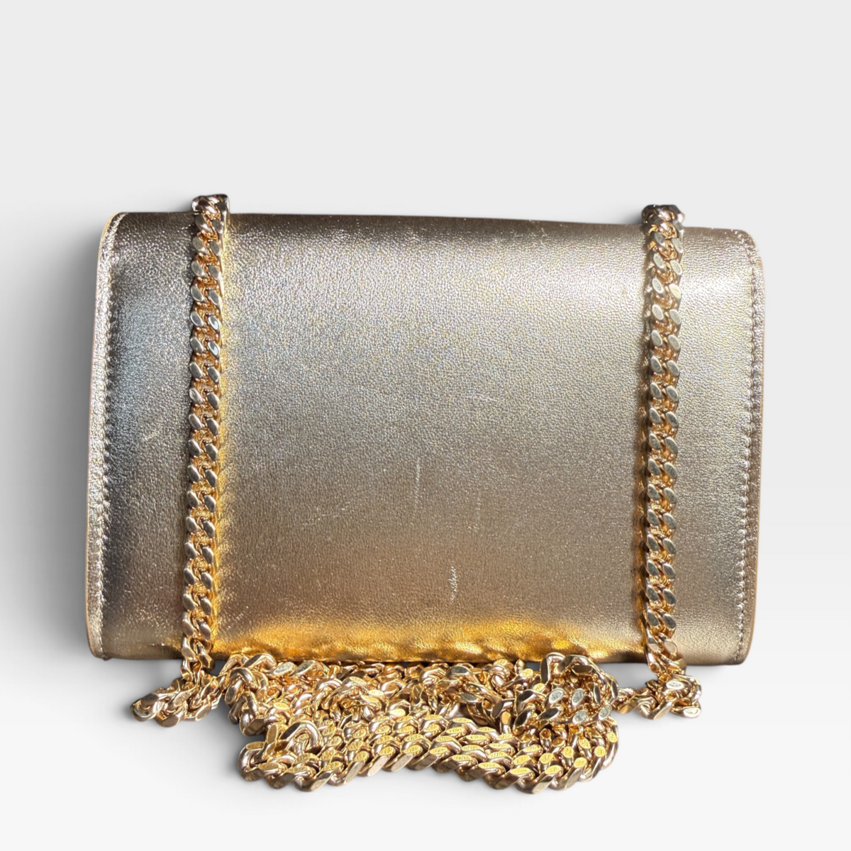 Saint Laurent Kate Small Monogram Chain Bag – Gold