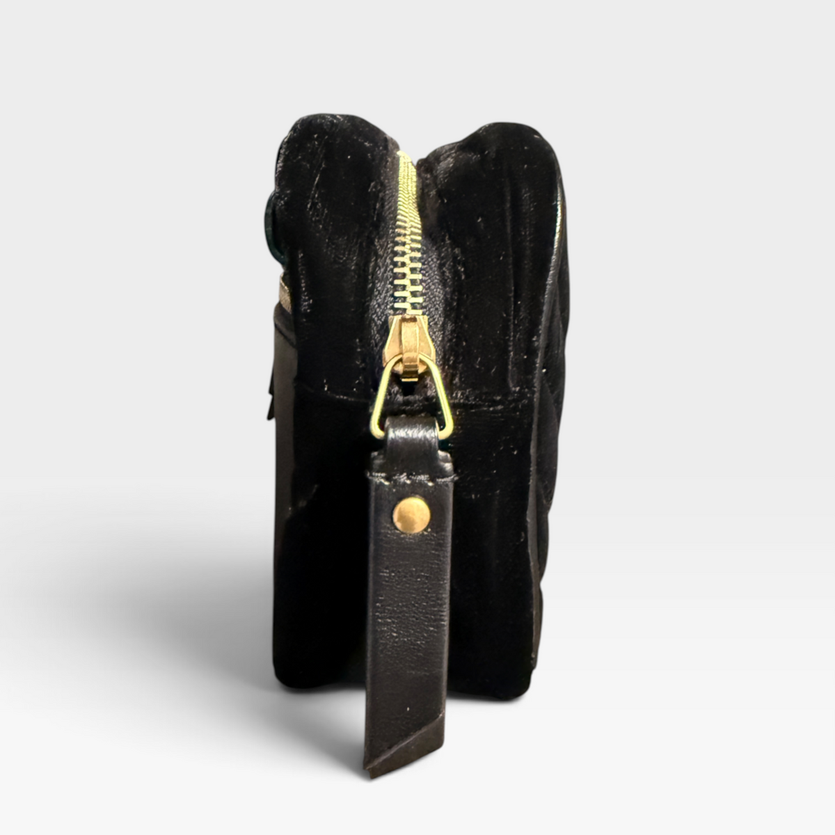 Saint Laurent Mini Velvet Lou Camera Belt Bag – Black