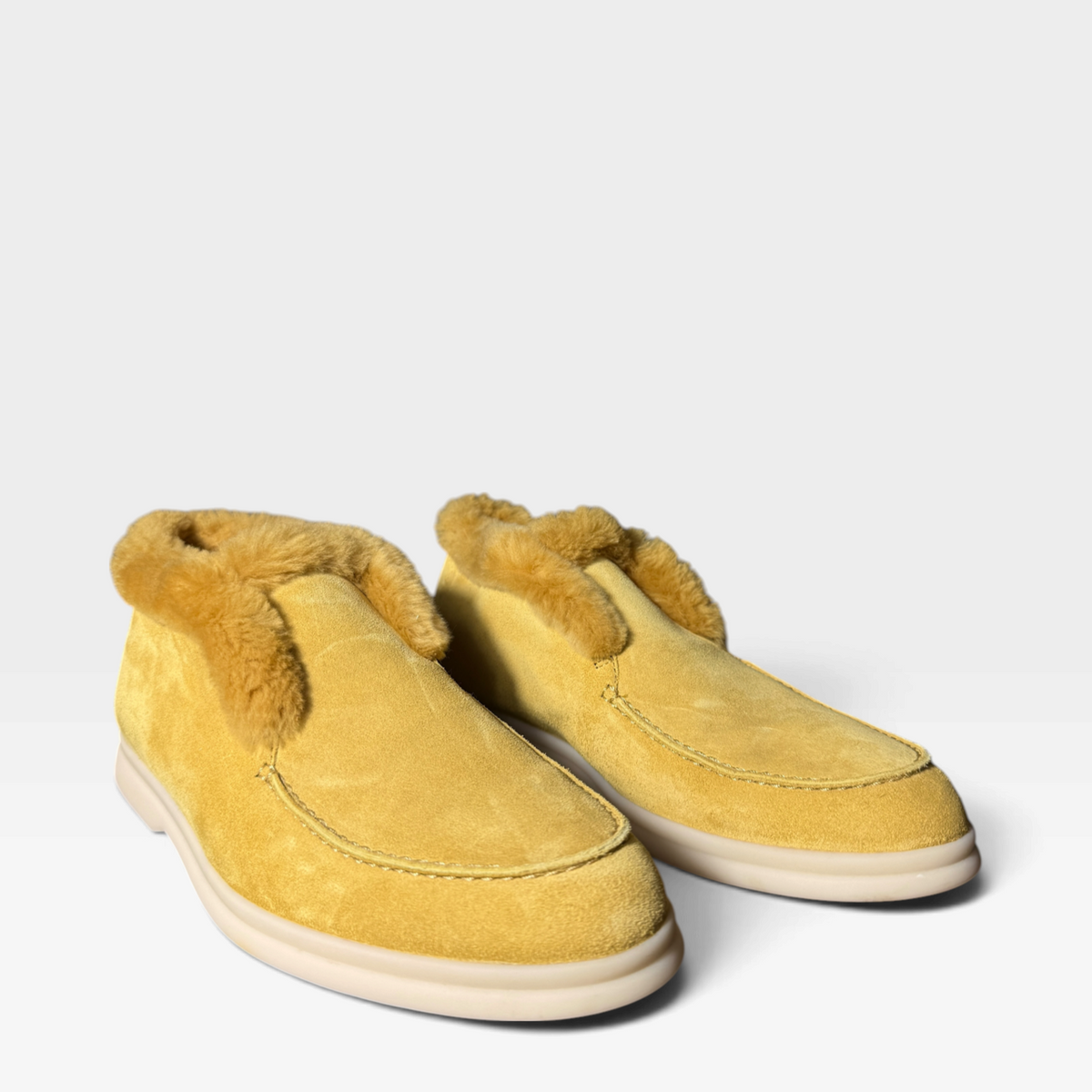 Loro Piana Open Walk Fur-Lined Suede Ankle Boots