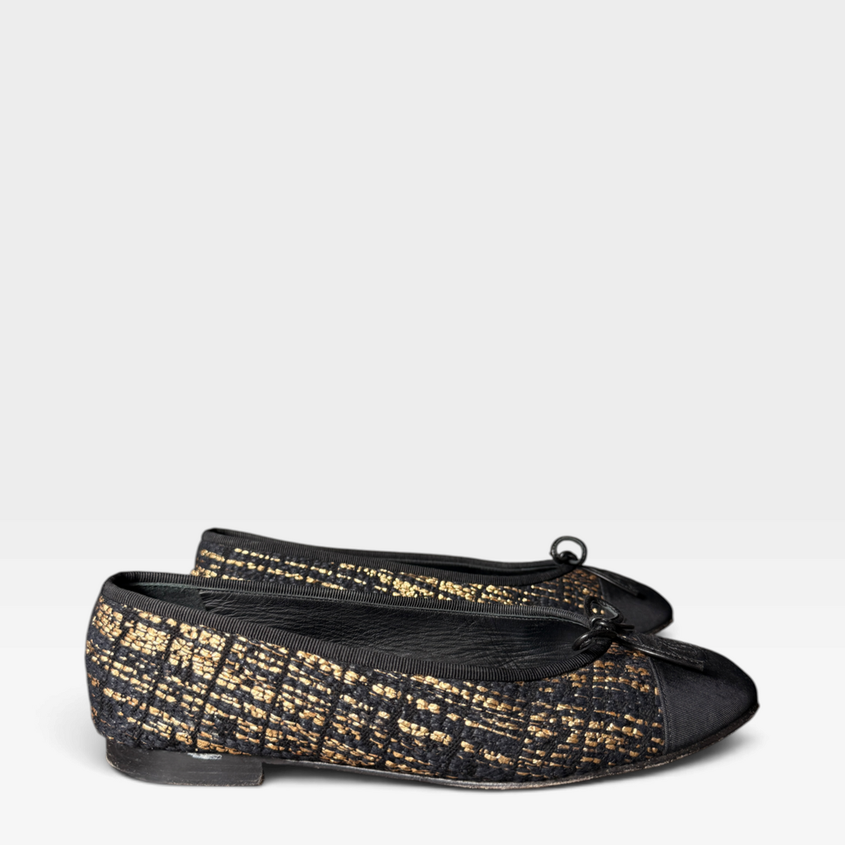 Chanel Tweed Ballet Flats