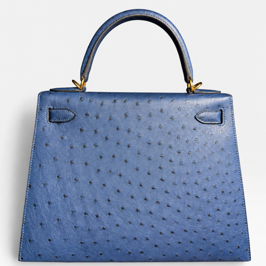 Hermès Kelly 25, Ostrich - D Stamp