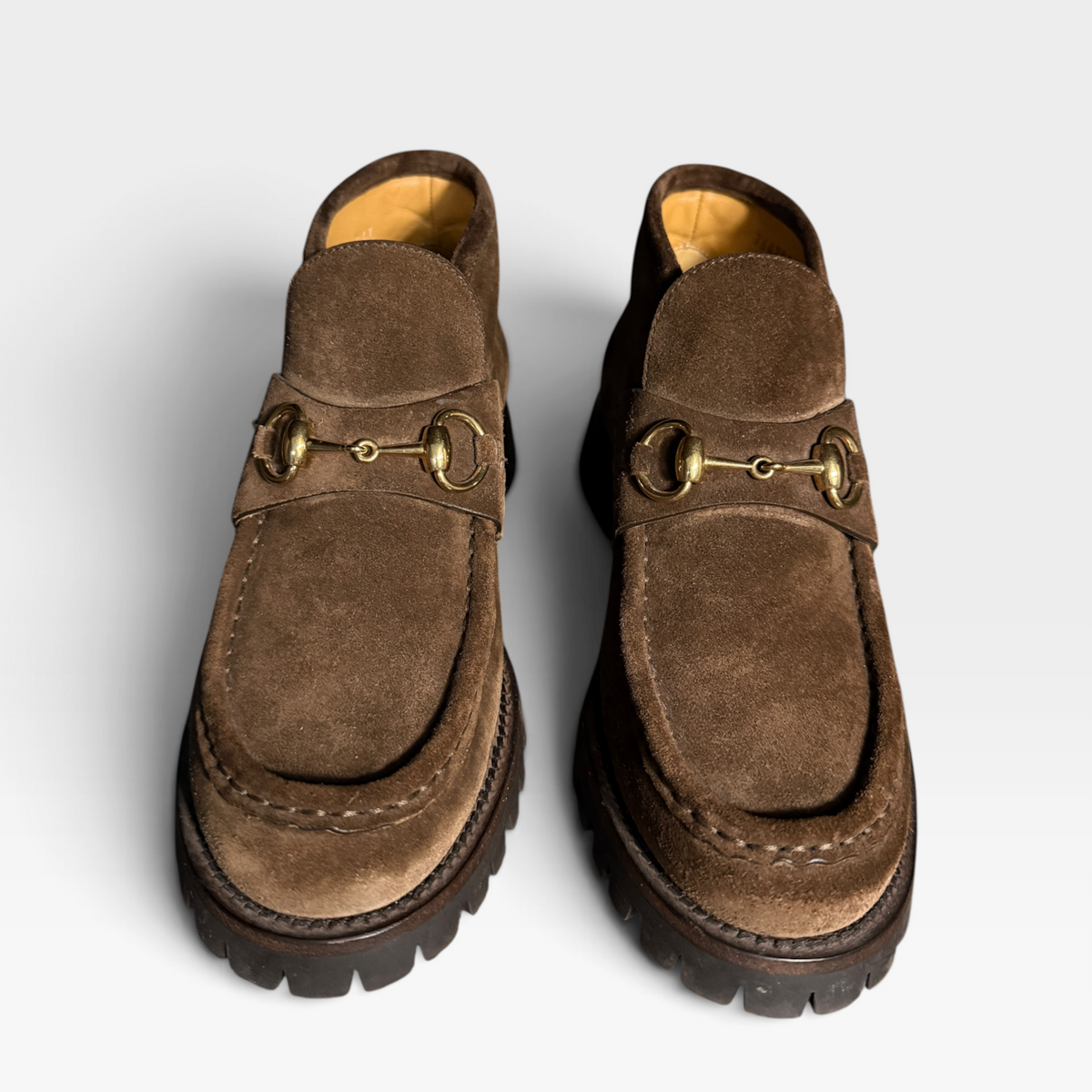 Gucci Horsebit Suede Ankle Boots
