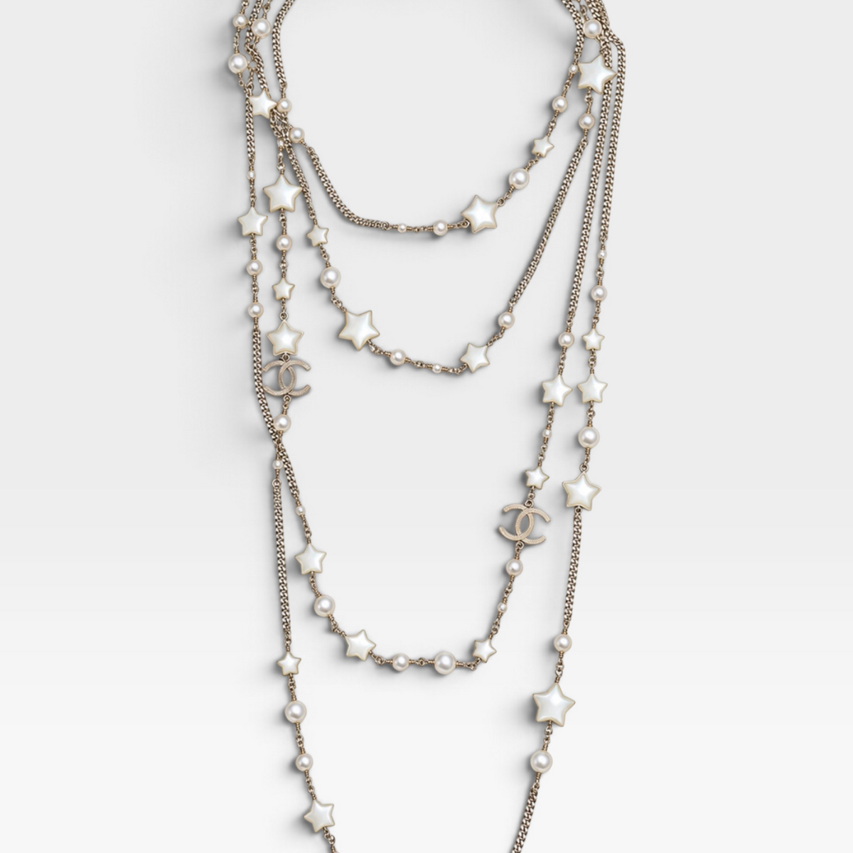 Chanel Star Multi Strand Necklace