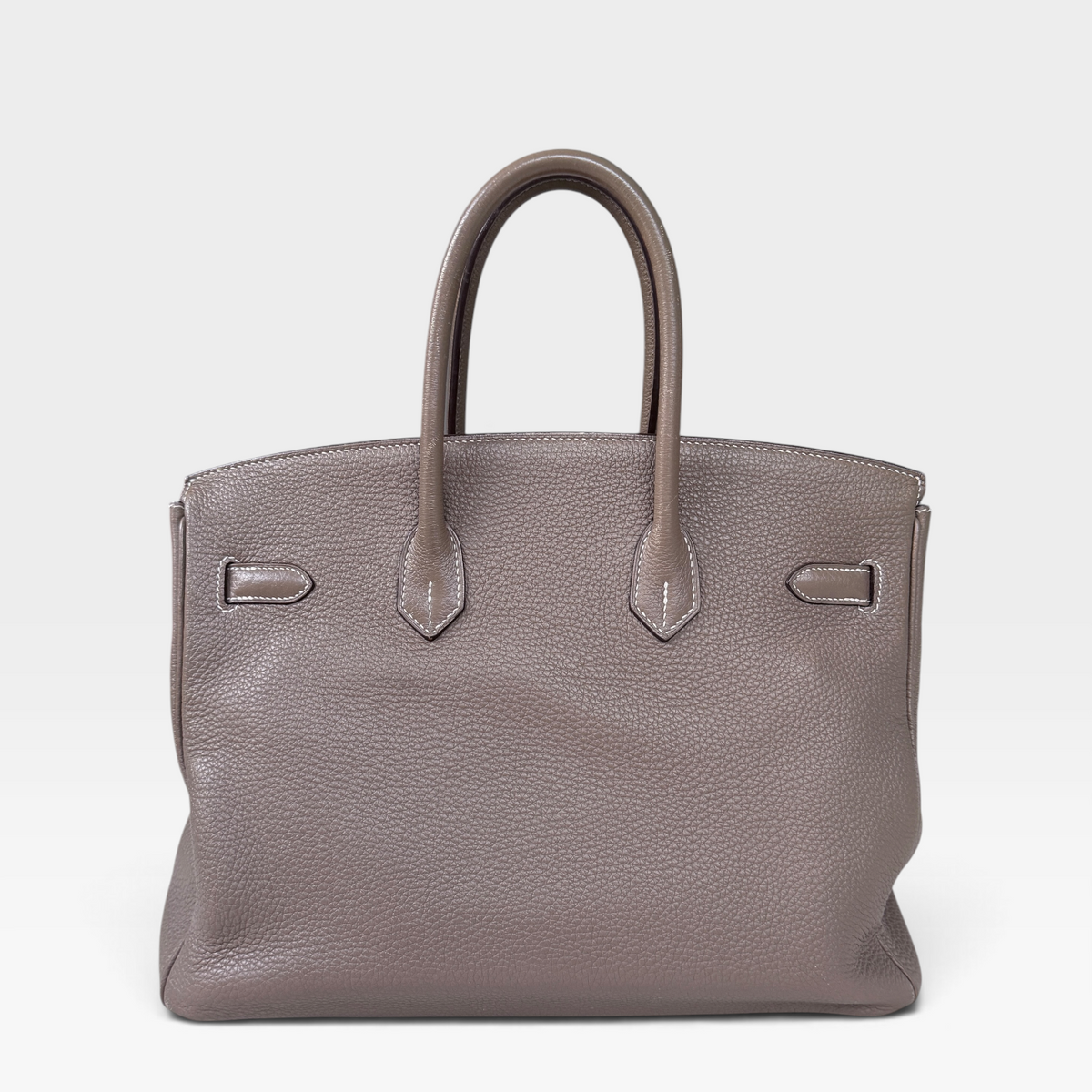 Hermès Étoupe Birkin 35, Togo Leather, Palladium Hardware, O Stamp