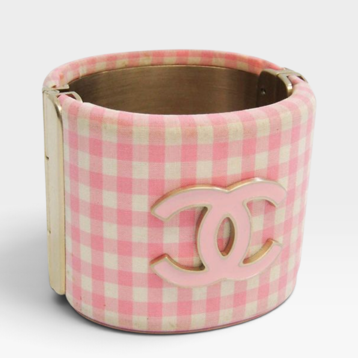 Chanel Gingham CC Cuff