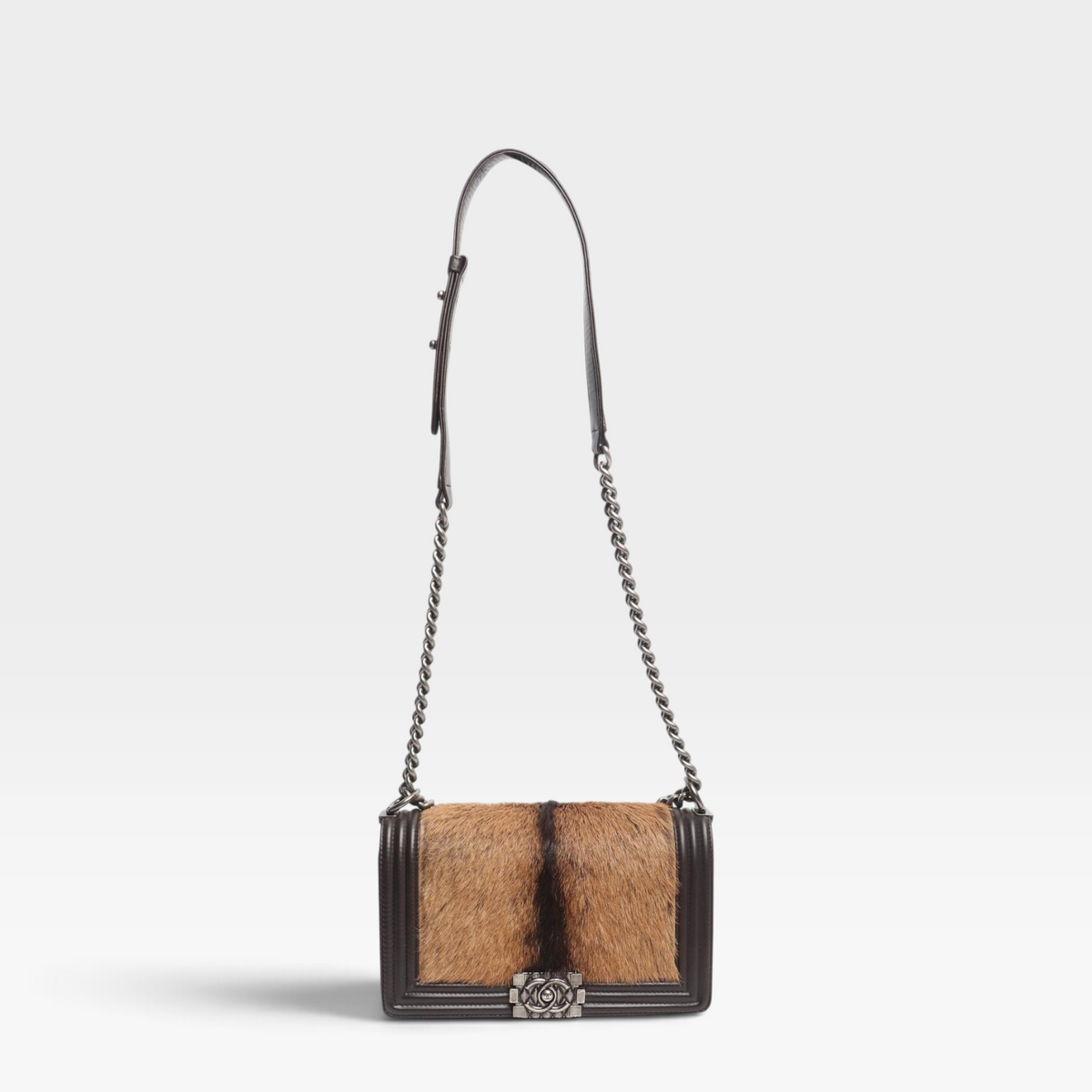 Chanel Lambskin & Pony Boy Bag