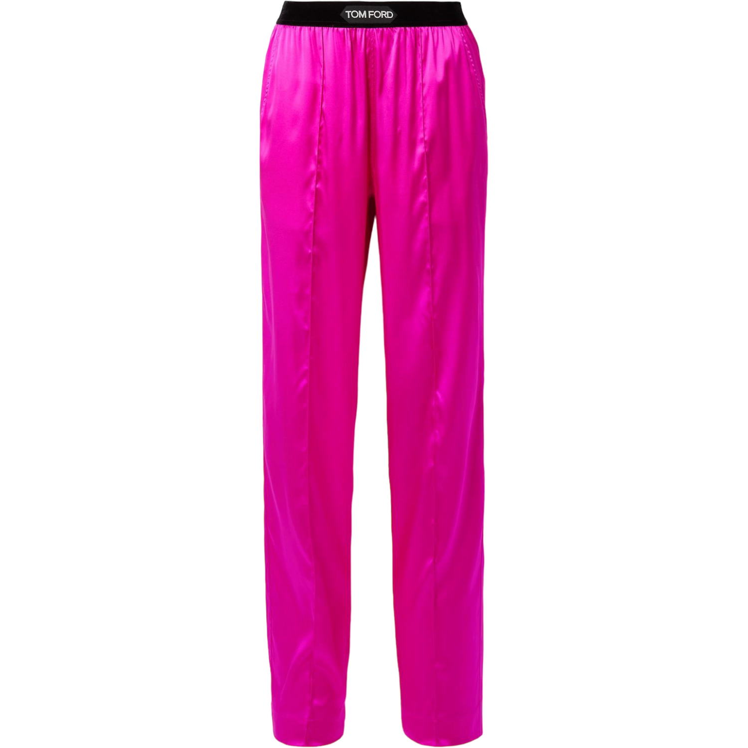 TOM FORD Pink Silk Pants With Logo
