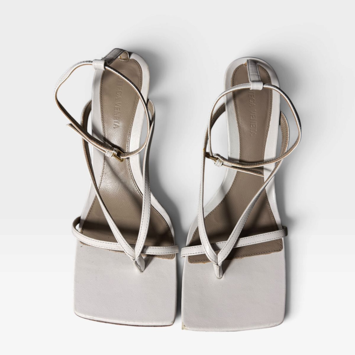 Bottega Veneta Square Toe Sandals