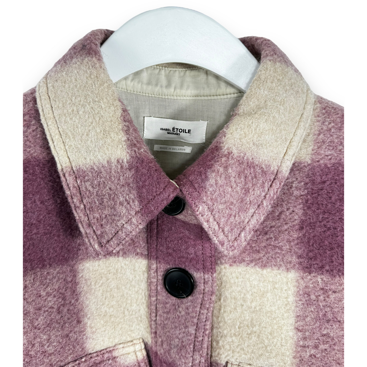 Isabel Marant purple Check Shacket