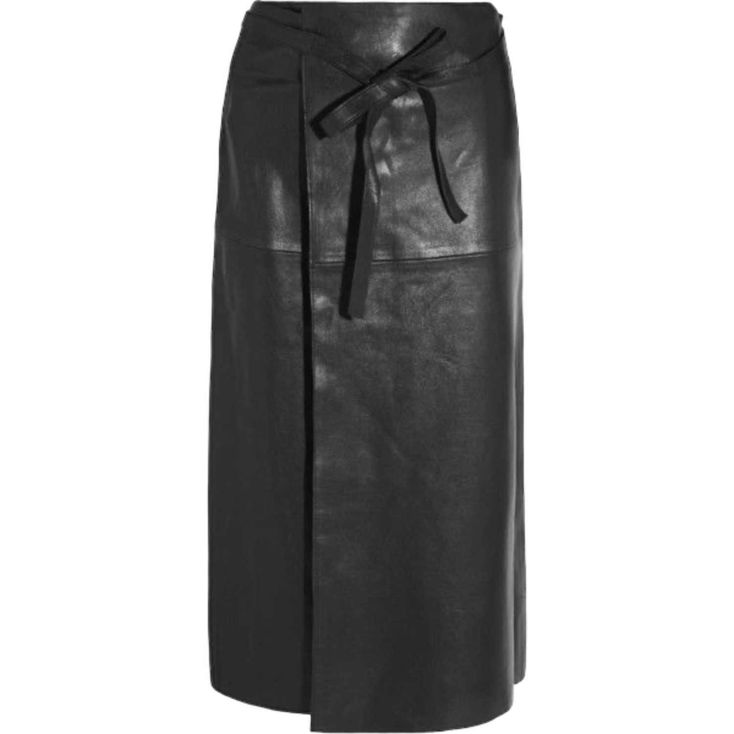 ISABEL MARANT Black Candy Leather Wrap Skirt