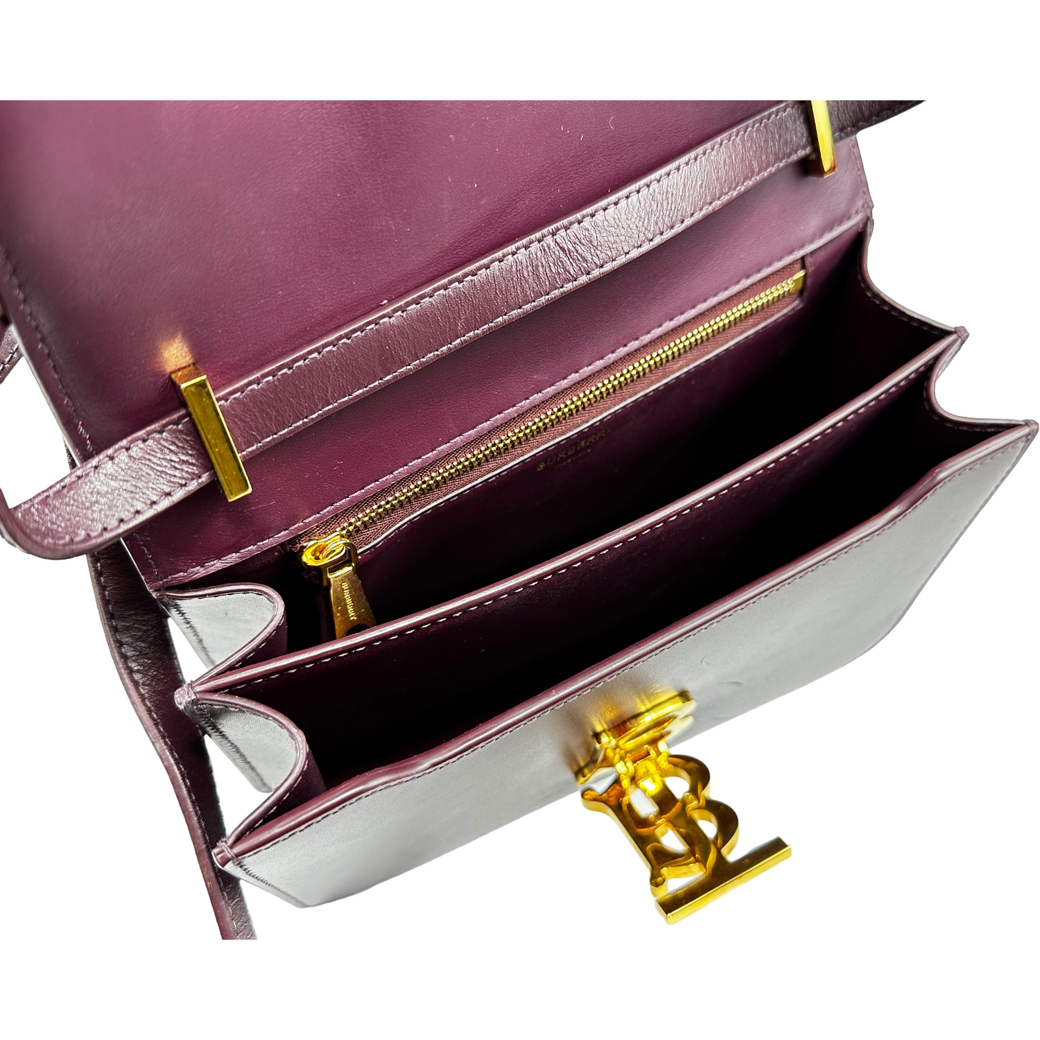 BURBERRY Burgundy Tb Bag