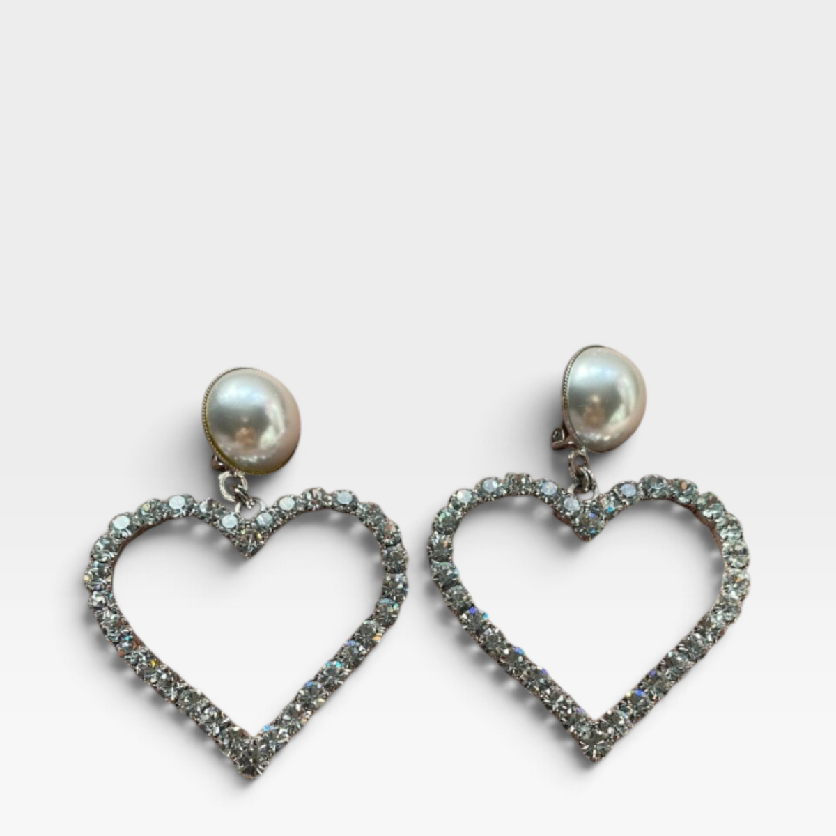 Alessandra Rich Heart Crystal Earrings