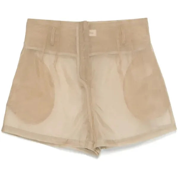 THE FRANKIE SHOP CARAMEL SHEER PERI SHIRT