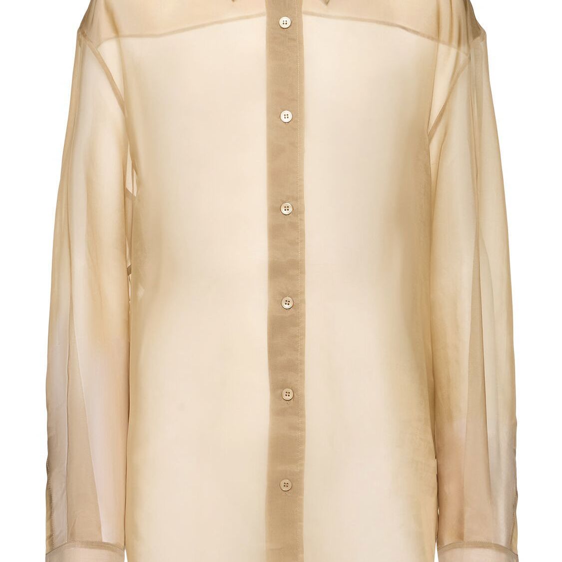 THE FRANKIE SHOP BEIGE ORGANZA SHEER SHORT