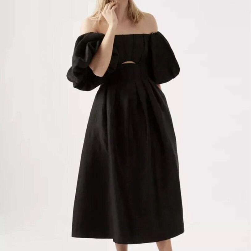 AJE EUGENIE OFF SHOULDER MIDI DRESS NWT