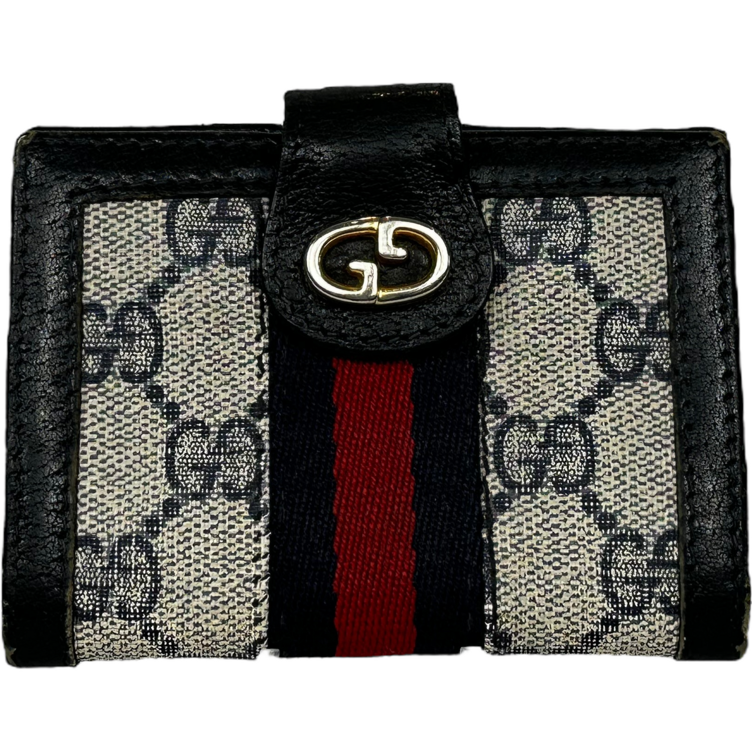 GUCCI Blue Web Card Holder