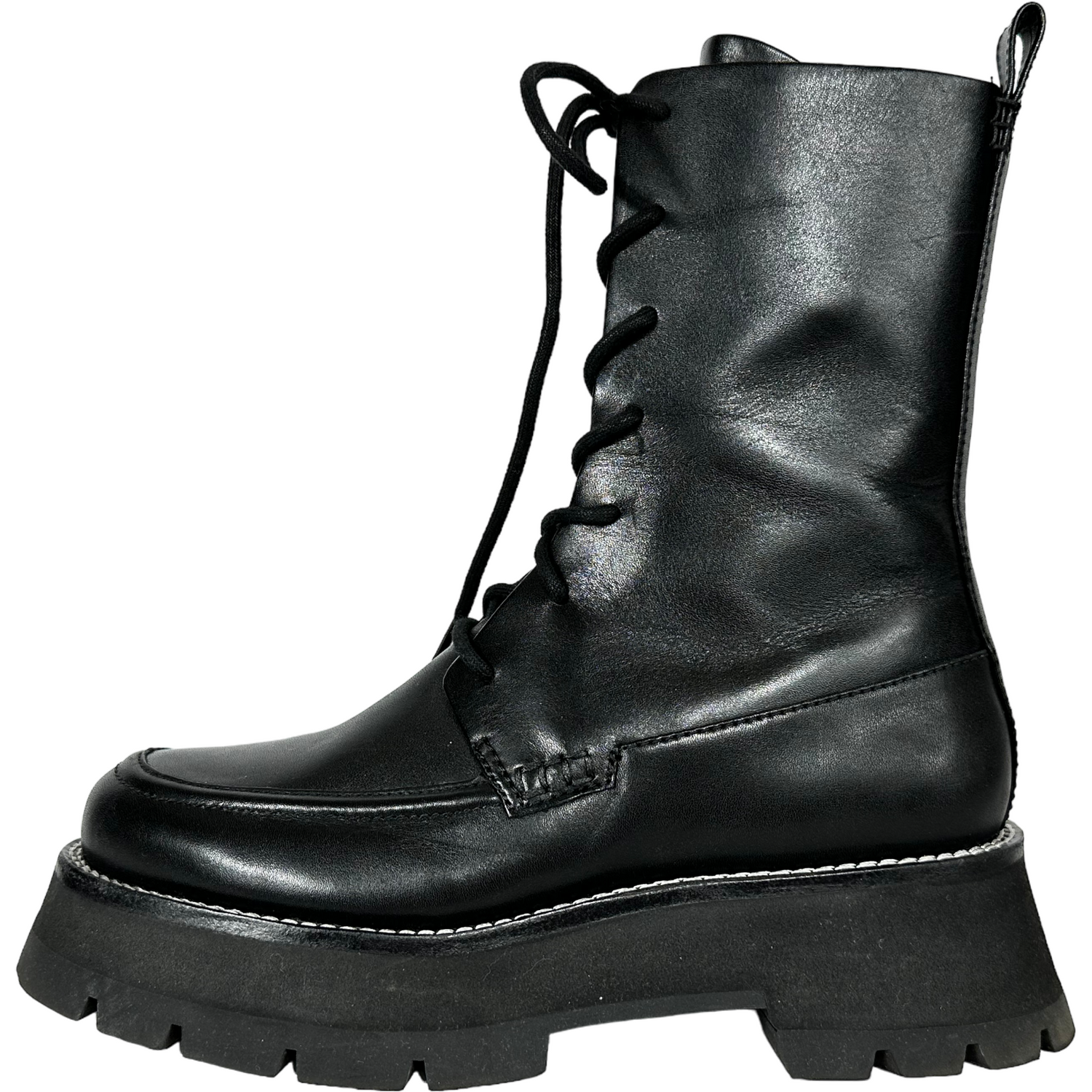 PHILLIP LIM Kate Lace Up Combat Boots Black