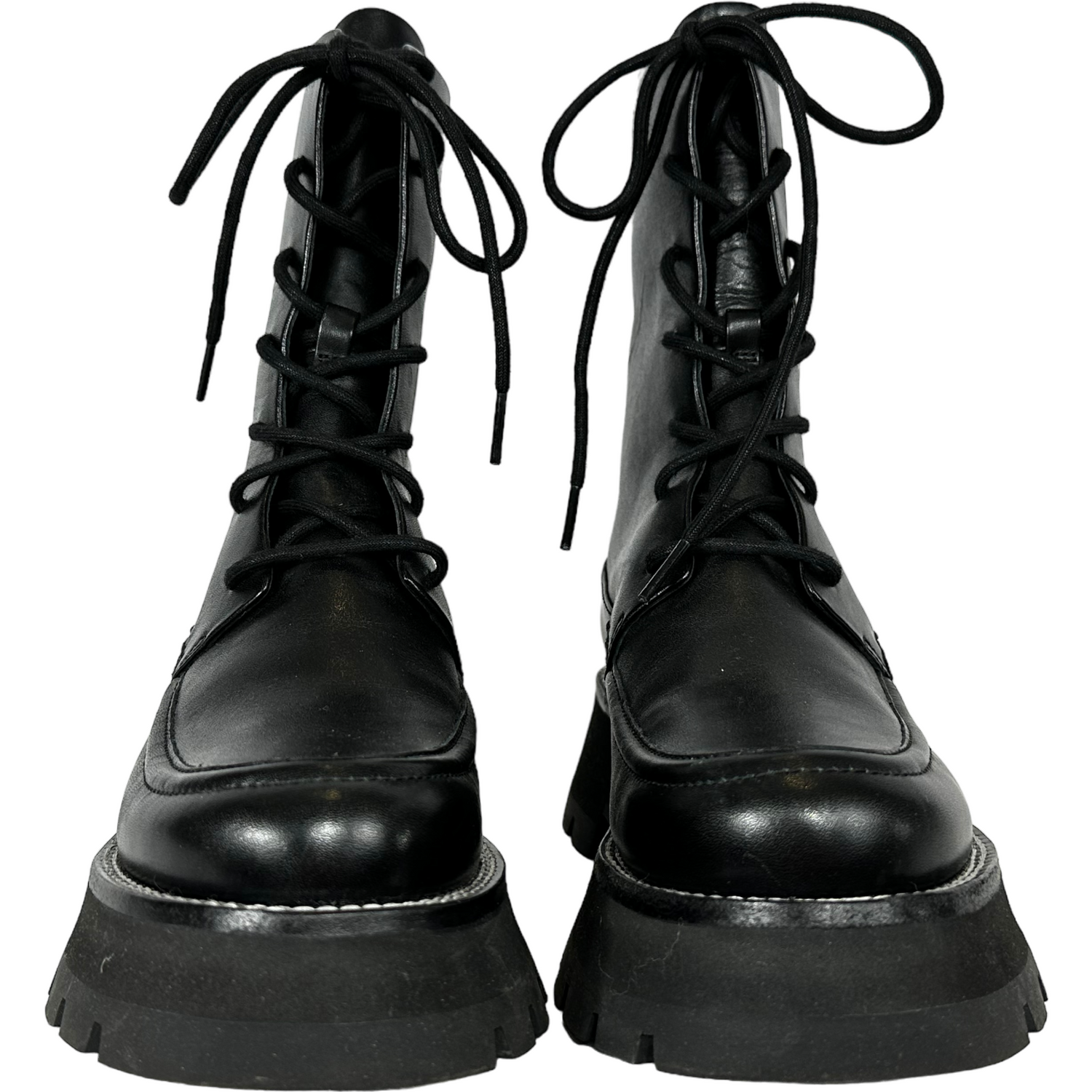 PHILLIP LIM Kate Lace Up Combat Boots Black