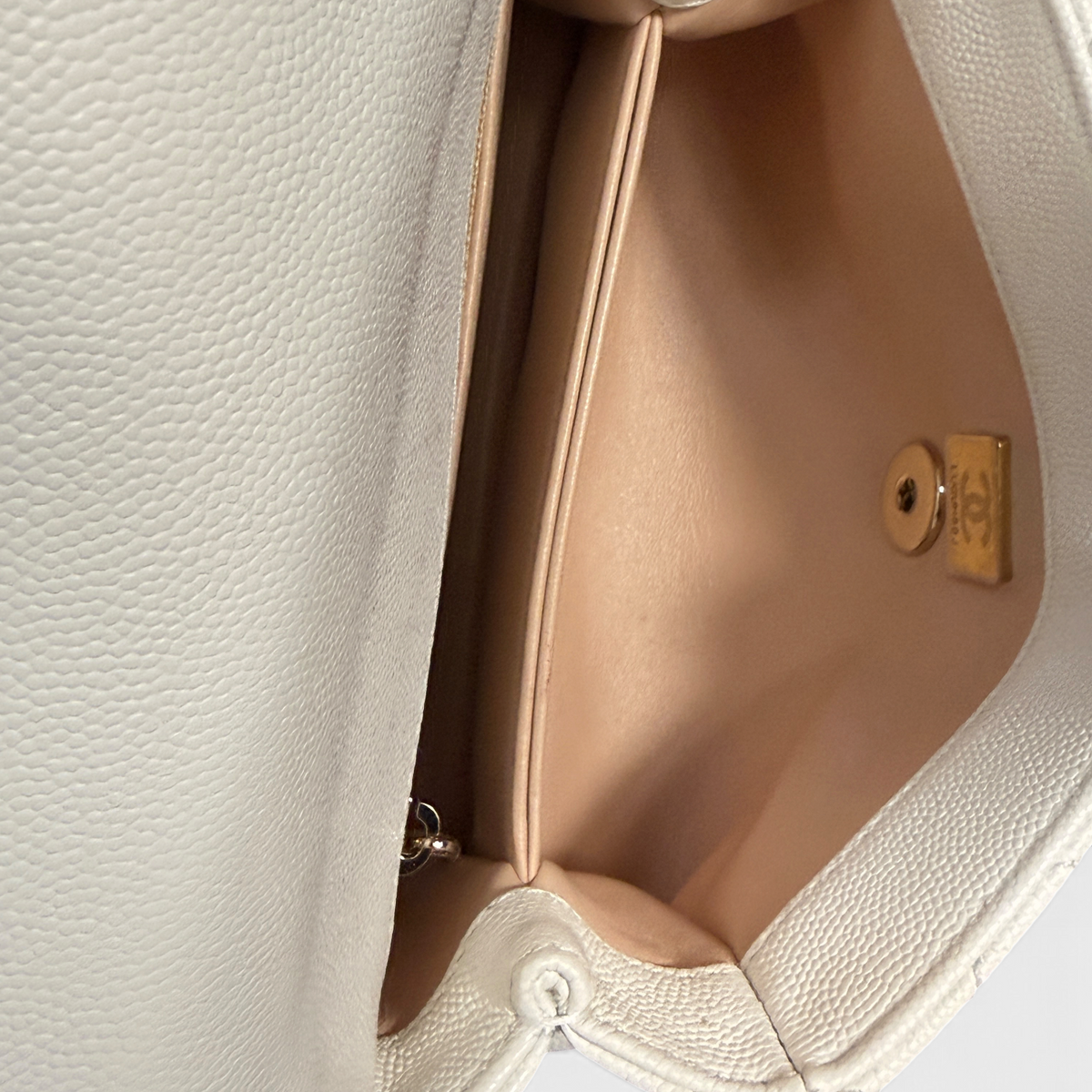Chanel Coco Handle Small - Ivory Caviar Leather, Gold Hardware
