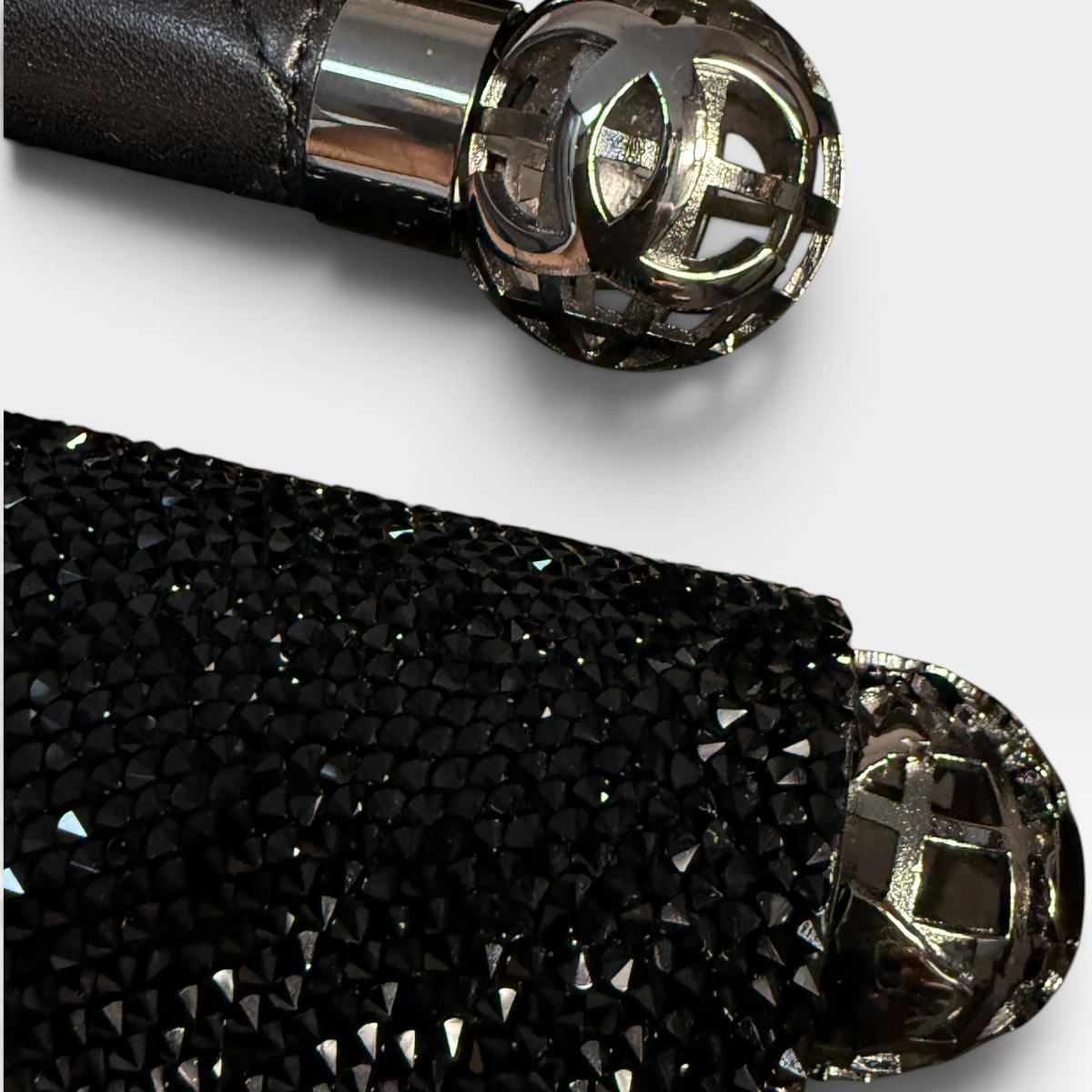 Chanel Fall 2013 Runway Minaudière - Black Crystal, Silver Hardware
