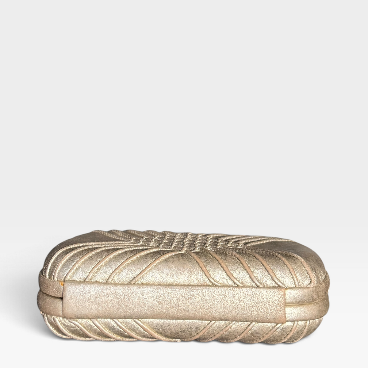 Bottega Veneta Box Clutch - Soft Gold Leather
