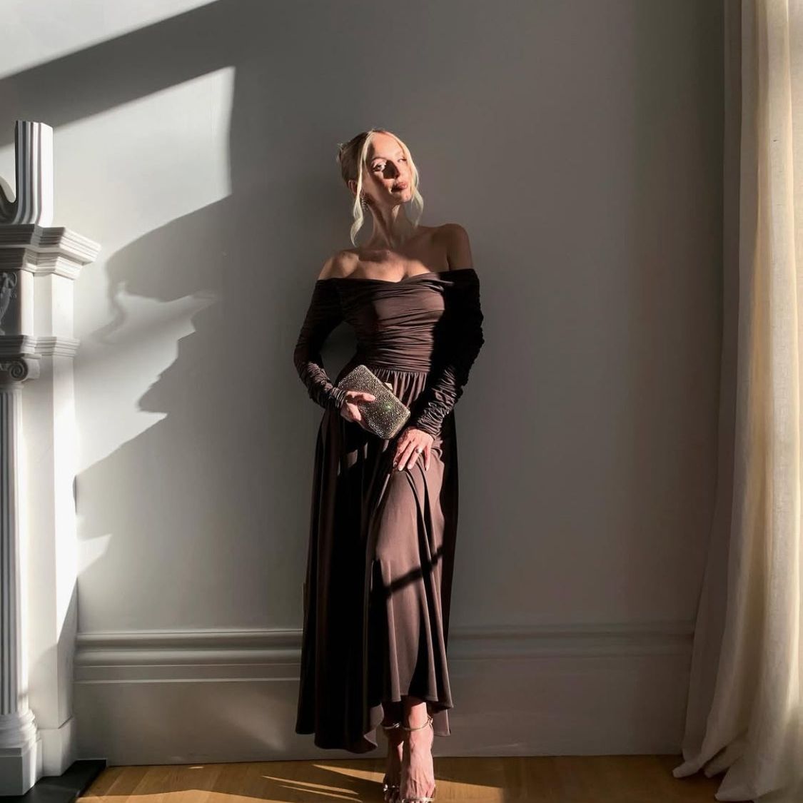 ALTUZARRA CHARLOTTE OFF THE SHOULDER STRETCH DRESS