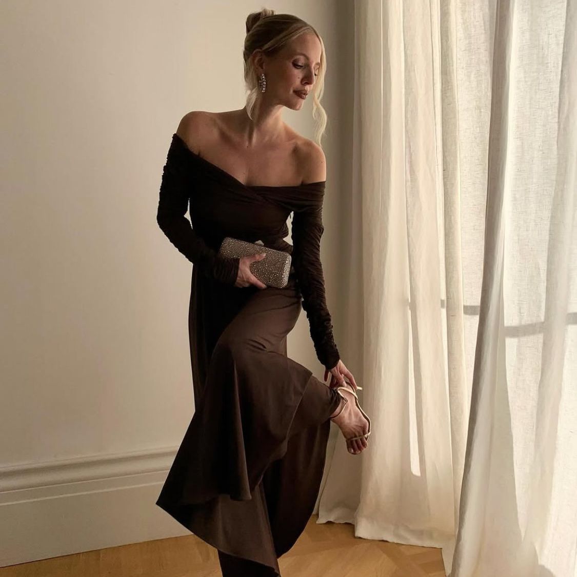 ALTUZARRA CHARLOTTE OFF THE SHOULDER STRETCH DRESS