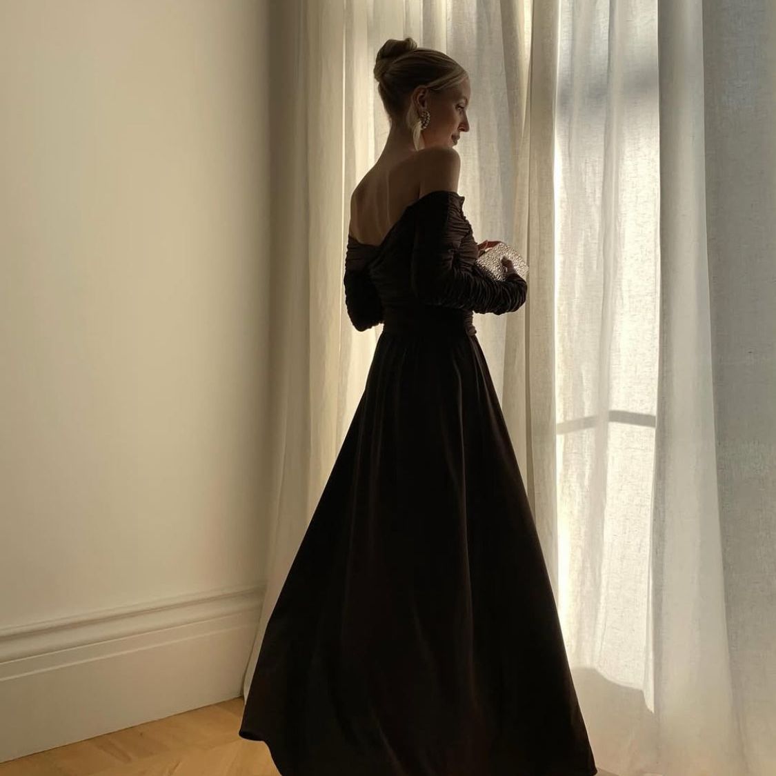 ALTUZARRA CHARLOTTE OFF THE SHOULDER STRETCH DRESS