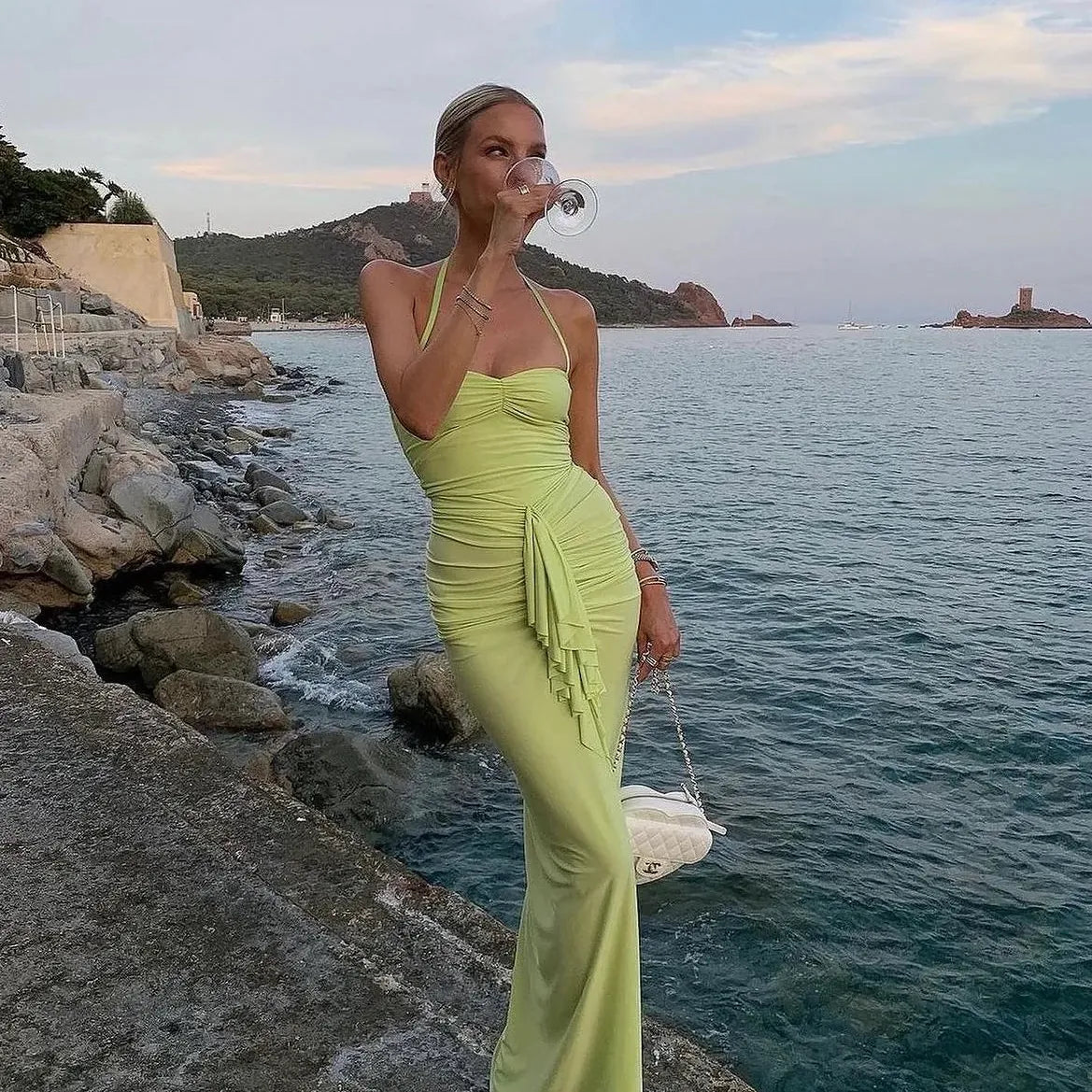 NATALIE ROLT LIME SHONTAE GOWN