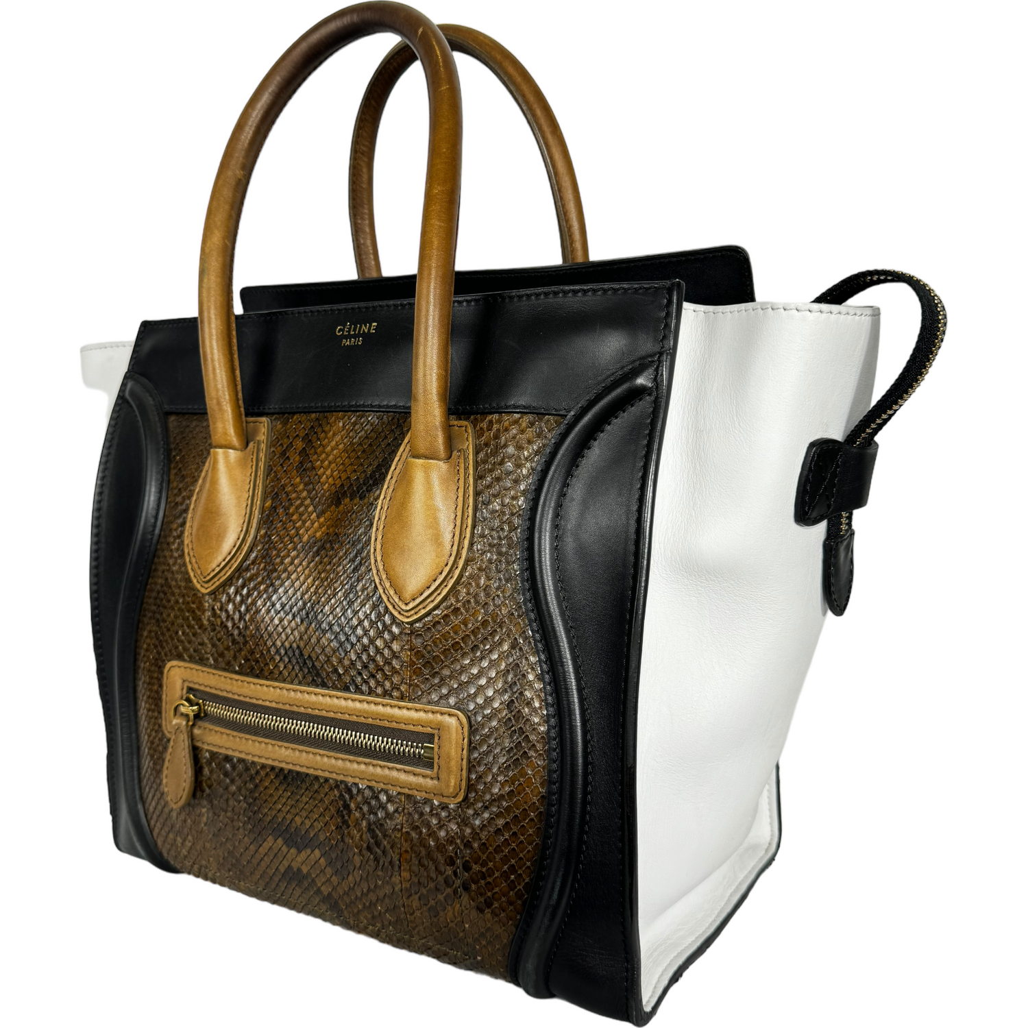 Celine Tri-Volour Python Nano Luggage Bag