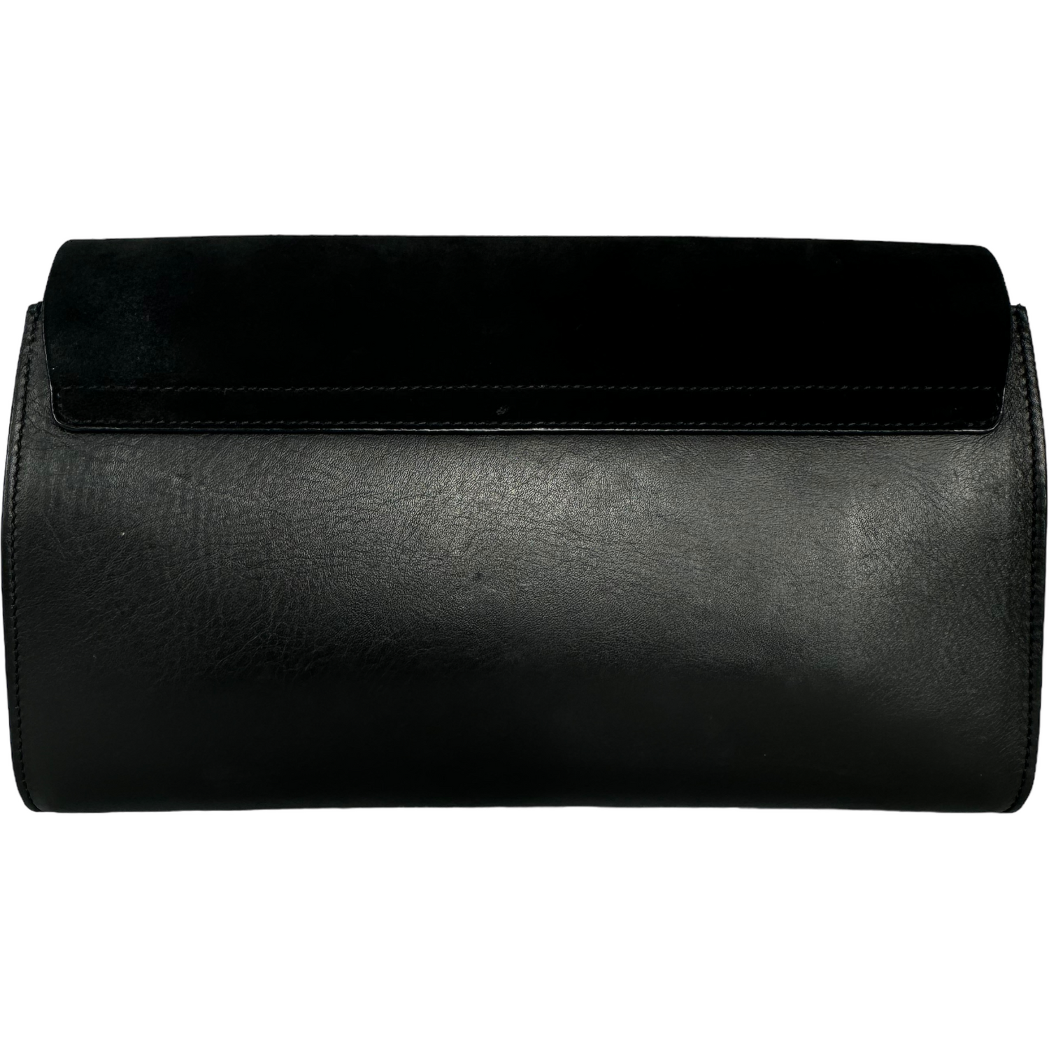 CHLOE Faye black leather and suede signature clutch bag